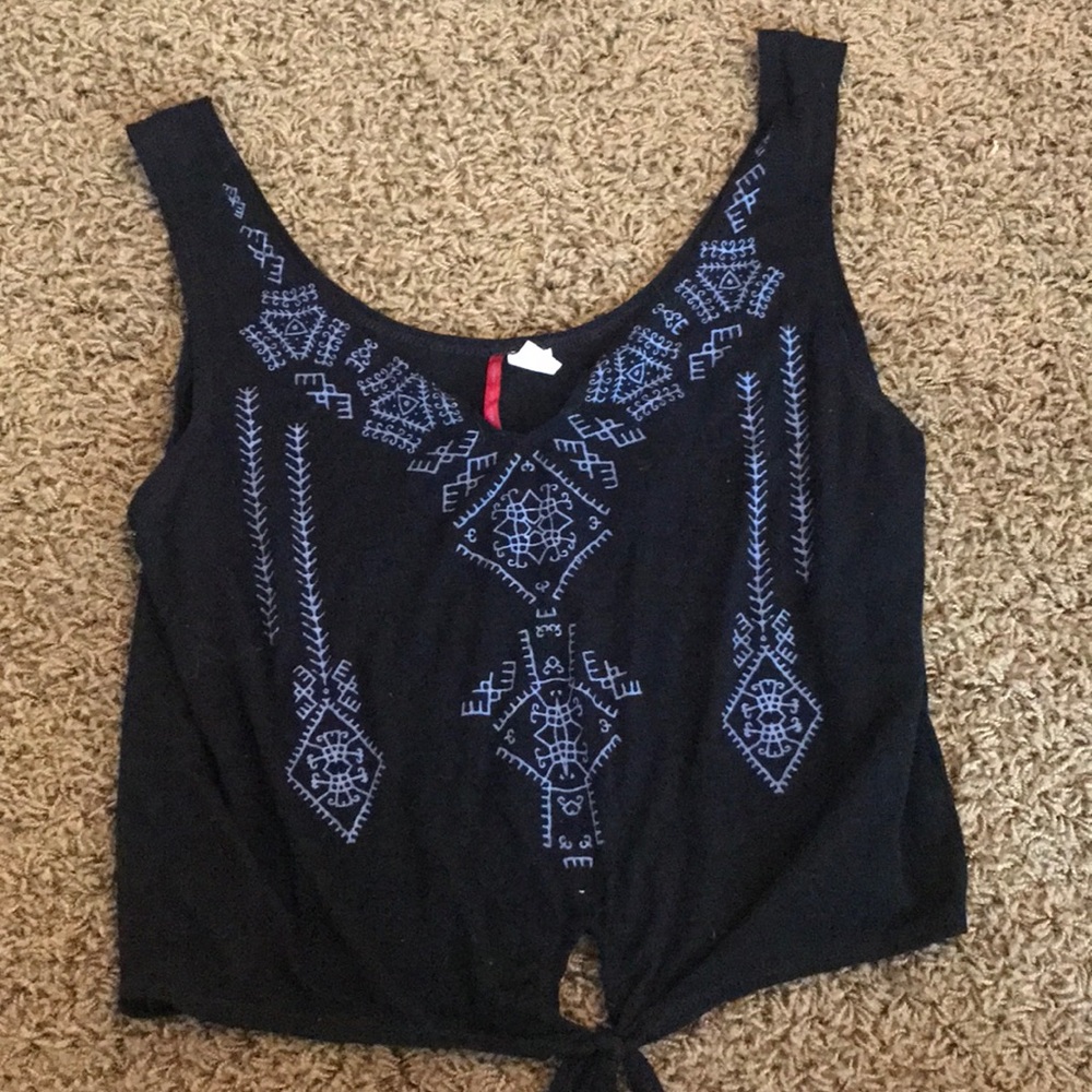 Element Aztec Tank Top Tie in Front Size Small